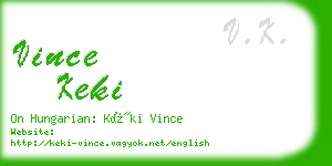 vince keki business card